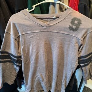 Gray Shirt with Number Print